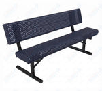 MyTcoat - Rolled Edges Outdoor Portable Bench with Back 6' L (MYT-BRE06-18) - SchoolOutlet