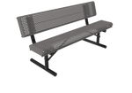 MyTcoat - Rolled Edges Outdoor Portable Bench with Back 6' L (MYT-BRE06-18) - SchoolOutlet