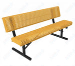 MyTcoat - Rolled Edges Outdoor Portable Bench with Back 6' L (MYT-BRE06-18) - SchoolOutlet