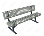 MyTcoat - Rolled Edges Outdoor Portable Bench with Back 6' L (MYT-BRE06-18) - SchoolOutlet