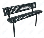 MyTcoat - Rolled Edges Outdoor Bench with Back 6' L - Inground Mount (MYT-BRE06-19) - SchoolOutlet