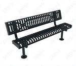 MyTcoat - Rolled Edges Outdoor Bench with Back 6' L - Surface Mount (MYT-BRE06-20) - SchoolOutlet