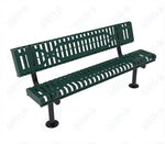 MyTcoat - Rolled Edges Outdoor Bench with Back 6' L - Surface Mount (MYT-BRE06-20) - SchoolOutlet