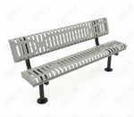 MyTcoat - Rolled Edges Outdoor Bench with Back 6' L - Surface Mount (MYT-BRE06-20) - SchoolOutlet
