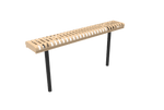 MyTcoat - Rolled Edges Outdoor Bench without Back 6' L - Inground Mount (MYT-BRE06-22) - SchoolOutlet