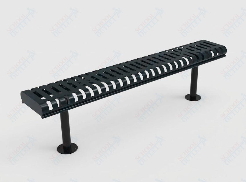 MyTcoat - Rolled Edges Outdoor Bench without Back 6' L - Surface Mount (MYT-BRE06-23) - SchoolOutlet