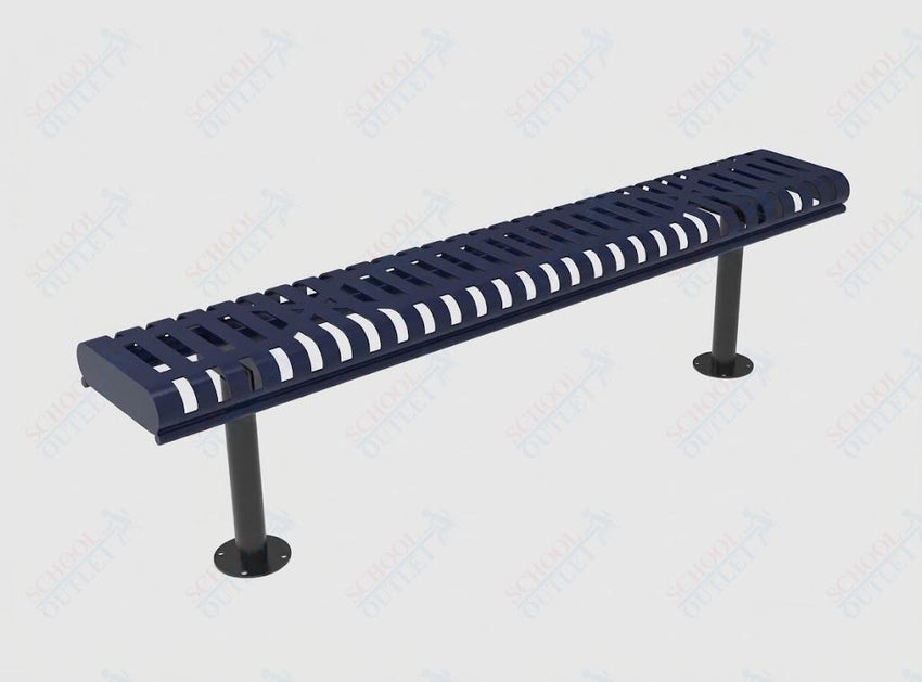 MyTcoat - Rolled Edges Outdoor Bench without Back 6' L - Surface Mount (MYT-BRE06-23) - SchoolOutlet
