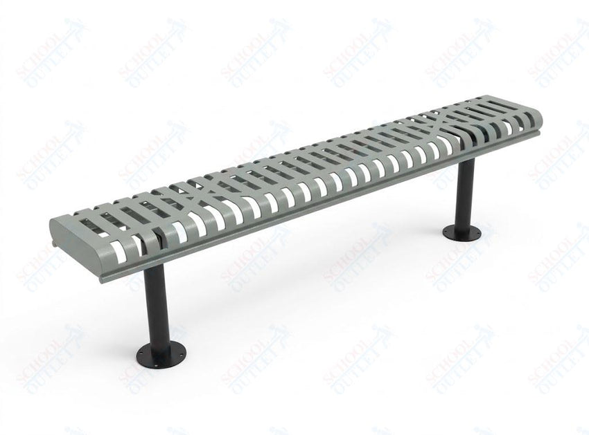 MyTcoat - Rolled Edges Outdoor Bench without Back 6' L - Surface Mount (MYT-BRE06-23) - SchoolOutlet