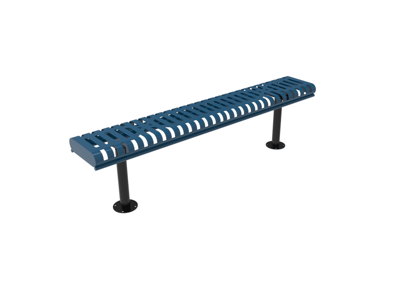 MyTcoat - Rolled Edges Outdoor Bench without Back 6' L - Surface Mount (MYT-BRE06-23) - SchoolOutlet