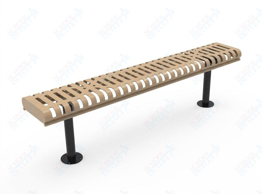 MyTcoat - Rolled Edges Outdoor Bench without Back 6' L - Surface Mount (MYT-BRE06-23) - SchoolOutlet