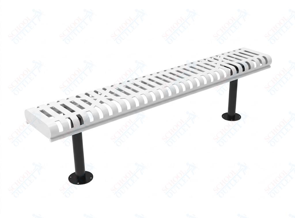 MyTcoat - Rolled Edges Outdoor Bench without Back 6' L - Surface Mount (MYT-BRE06-23) - SchoolOutlet