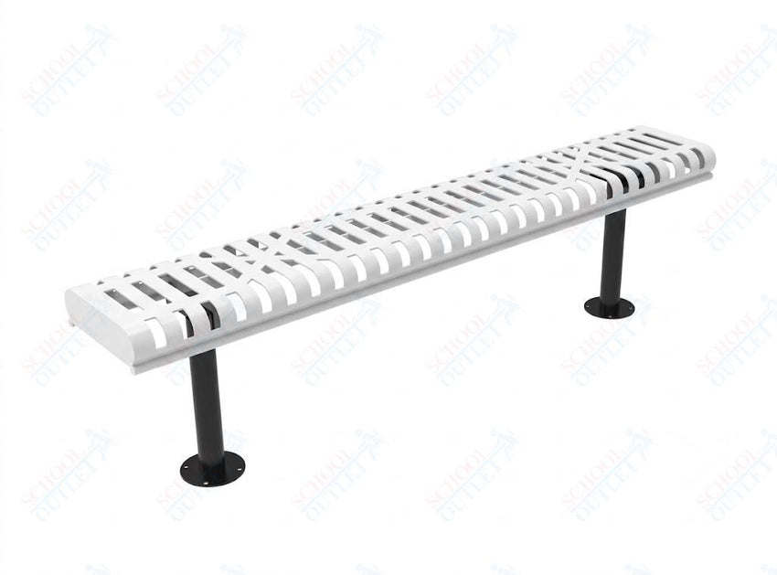 MyTcoat - Rolled Edges Outdoor Bench without Back 6' L - Surface Mount (MYT-BRE06-23) - SchoolOutlet