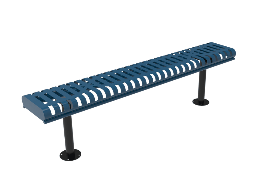 MyTcoat - Rolled Edges Outdoor Bench without Back 6' L - Surface Mount (MYT-BRE06-23) - SchoolOutlet