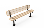 MyTcoat - Standard Outdoor Bench with Back - Surface Mount 4' L (MYT-BRT04-20) - SchoolOutlet