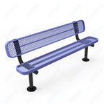MyTcoat - Standard Outdoor Bench with Back - Surface Mount 4' L (MYT - BRT04 - 20) - SchoolOutlet