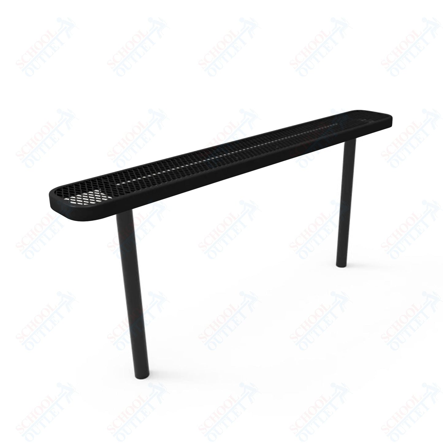 MyTcoat - Standard Outdoor Bench with Back - Inground Mount 4' L (MYT - BRT04 - 22) - SchoolOutlet