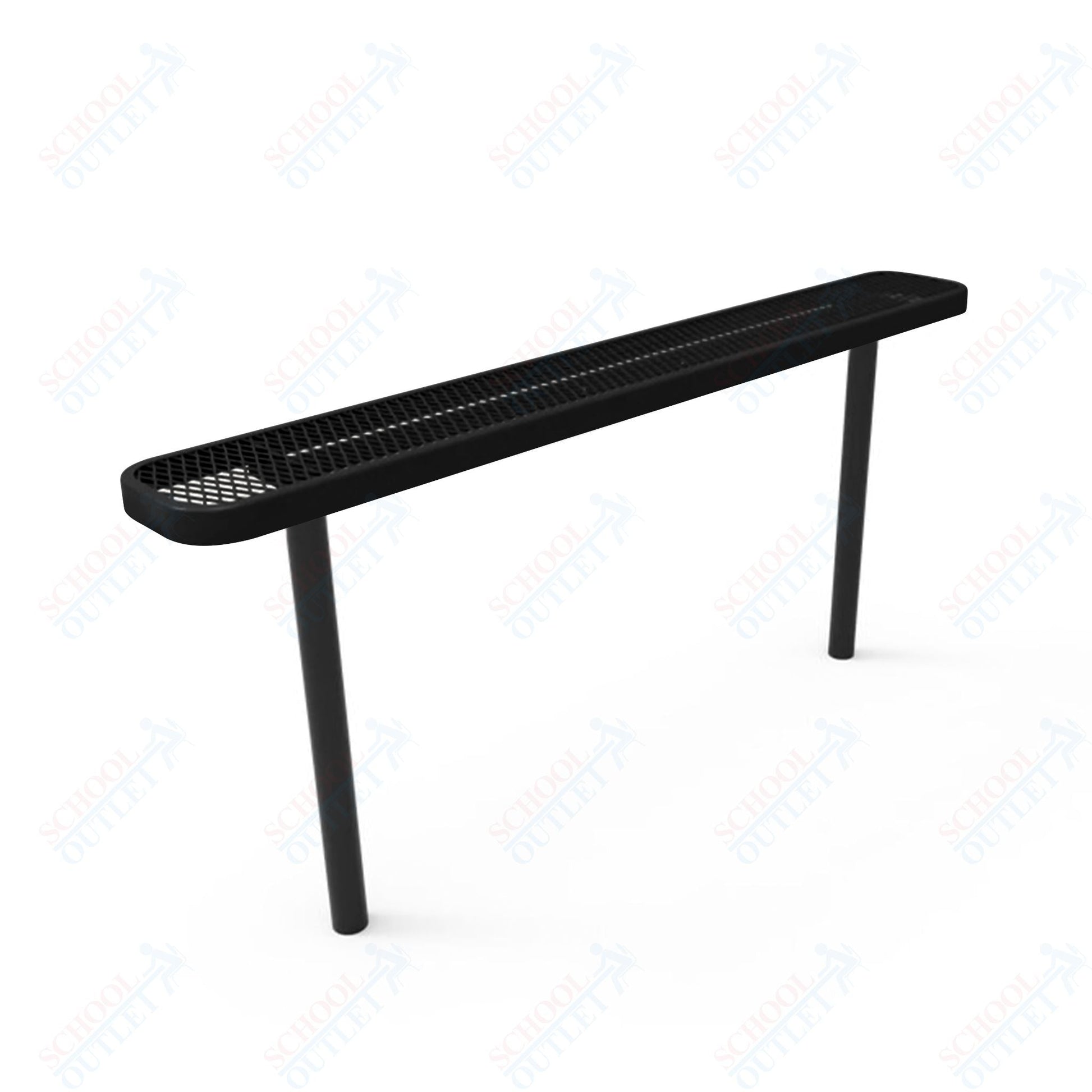 MyTcoat - Standard Outdoor Bench with Back - Inground Mount 4' L (MYT - BRT04 - 22) - SchoolOutlet