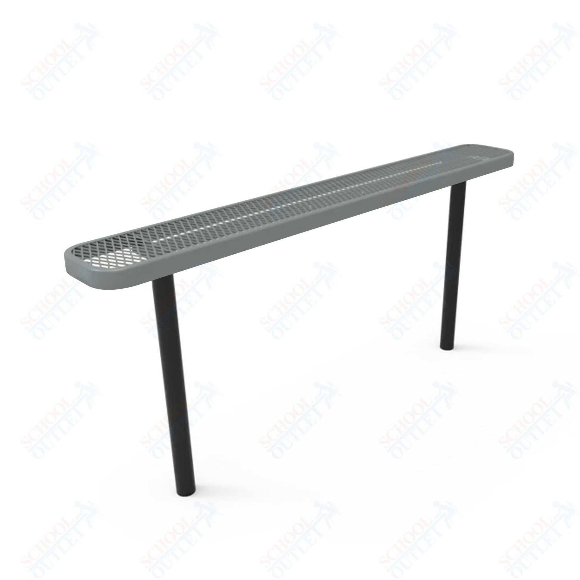 MyTcoat - Standard Outdoor Bench with Back - Inground Mount 4' L (MYT - BRT04 - 22) - SchoolOutlet