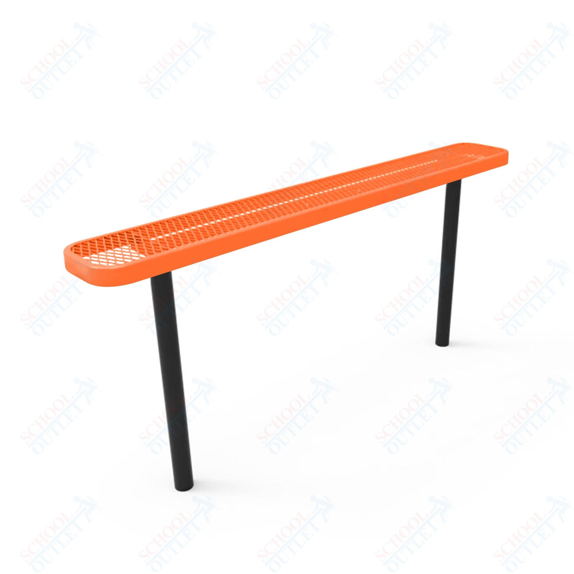 MyTcoat - Standard Outdoor Bench with Back - Inground Mount 4' L (MYT - BRT04 - 22) - SchoolOutlet