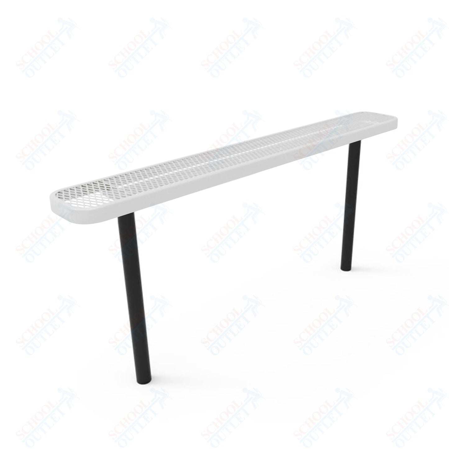 MyTcoat - Standard Outdoor Bench with Back - Inground Mount 4' L (MYT - BRT04 - 22) - SchoolOutlet