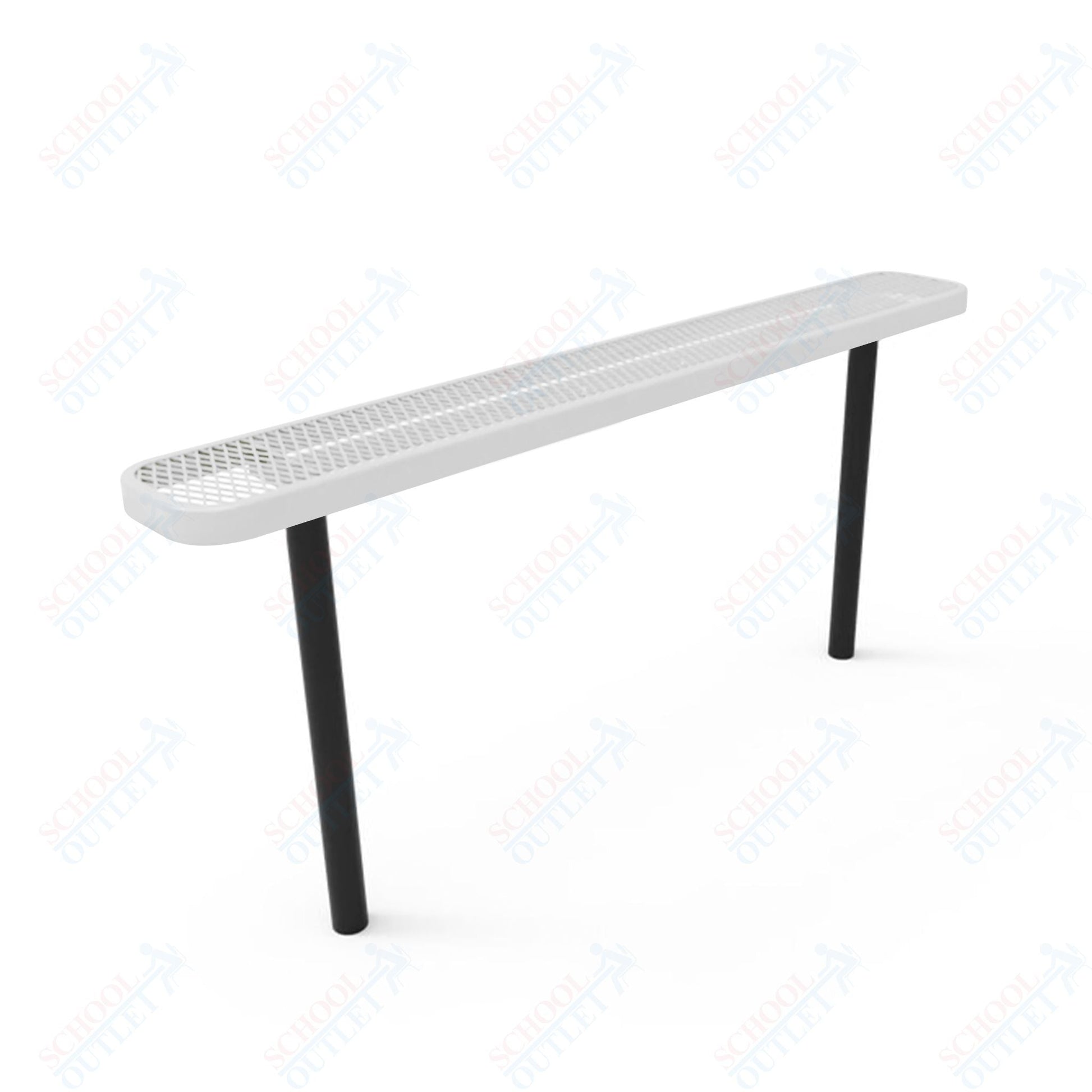 MyTcoat - Standard Outdoor Bench with Back - Inground Mount 4' L (MYT - BRT04 - 22) - SchoolOutlet