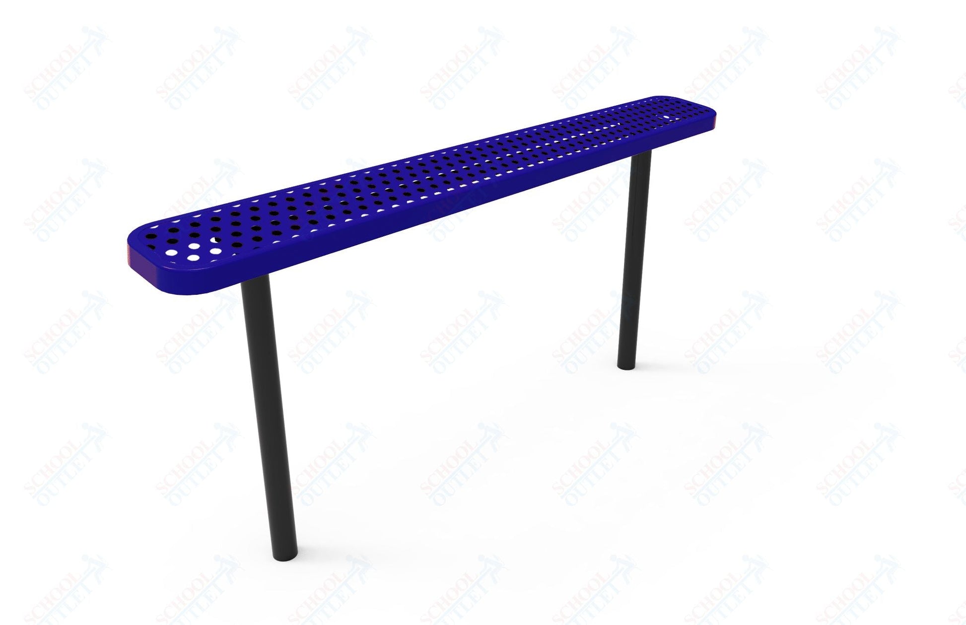 MyTcoat - Standard Outdoor Bench with Back - Inground Mount 4' L (MYT - BRT04 - 22) - SchoolOutlet