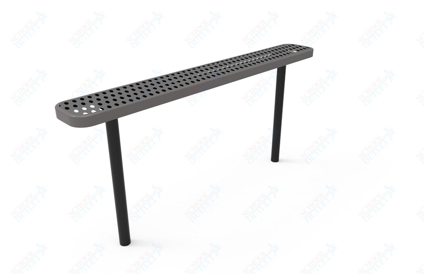 MyTcoat - Standard Outdoor Bench with Back - Inground Mount 4' L (MYT - BRT04 - 22) - SchoolOutlet