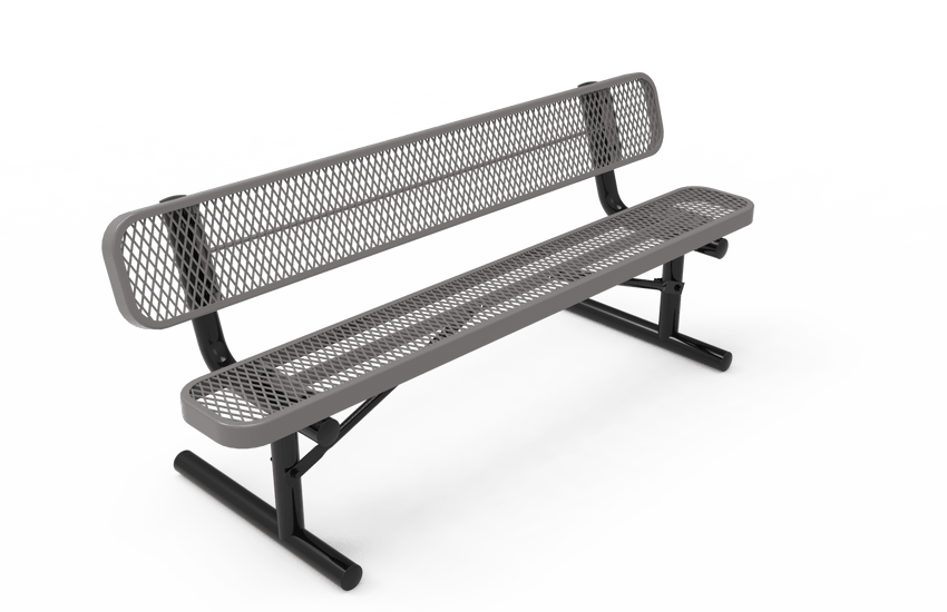 MyTcoat - Standard Portable Outdoor Bench with Back 6' L (MYT-BRT06-18) - SchoolOutlet