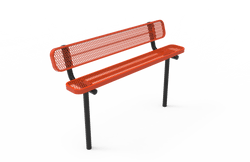 MyTcoat - Standard Outdoor Bench with Back - Inground Mount 6' L (MYT-BRT06-19)