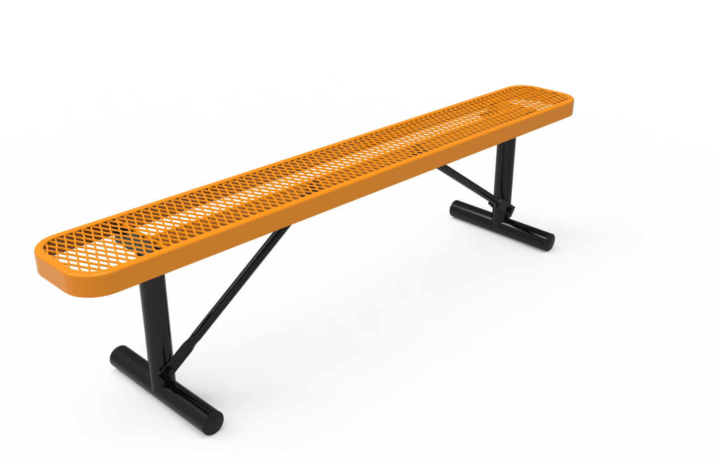 MyTcoat - Standard Portable Outdoor Bench with Back 6' L (MYT-BRT06-21) - SchoolOutlet