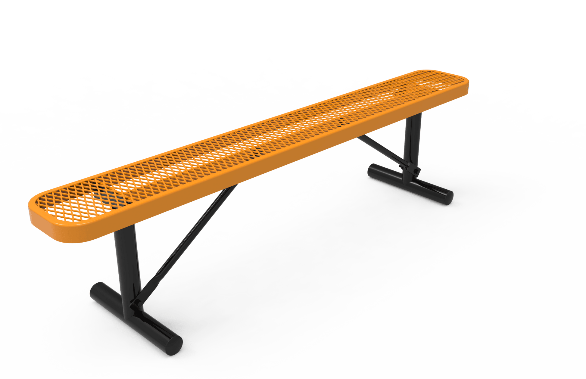 MyTcoat - Standard Portable Outdoor Bench with Back 6' L (MYT-BRT06-21) - SchoolOutlet