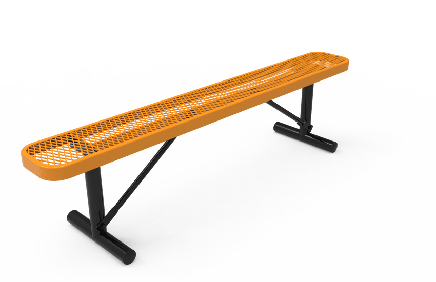 MyTcoat - Standard Portable Outdoor Bench with Back 6' L (MYT-BRT06-21) - SchoolOutlet