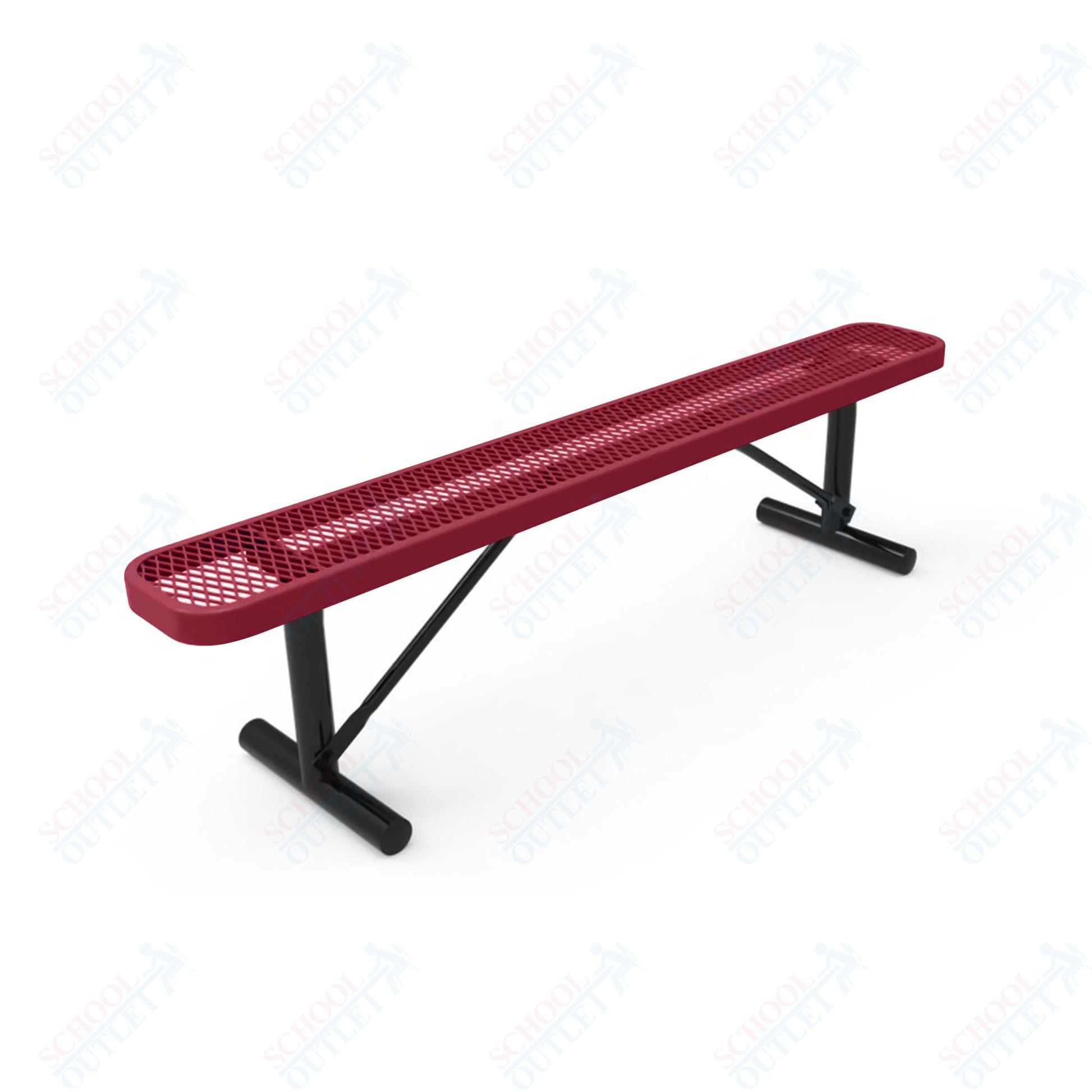 MyTcoat - Standard Portable Outdoor Bench with Back 6' L (MYT - BRT06 - 21) - SchoolOutlet