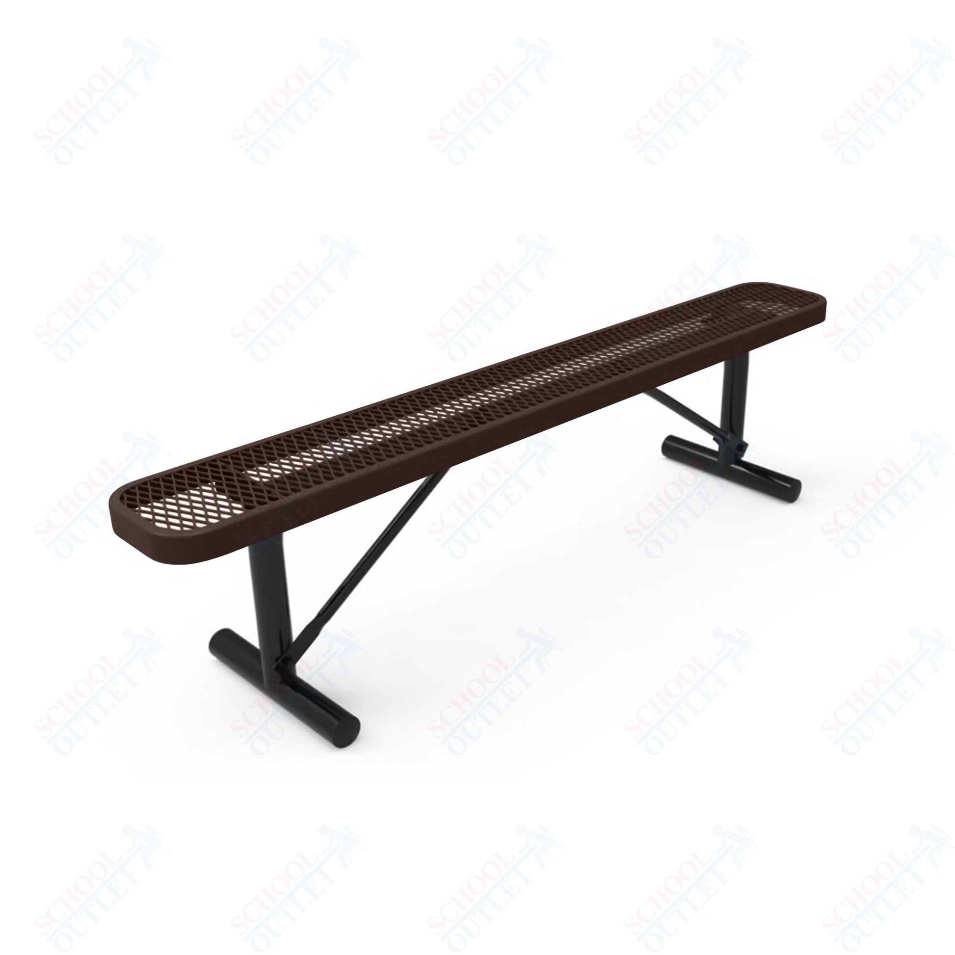MyTcoat - Standard Portable Outdoor Bench with Back 6' L (MYT - BRT06 - 21) - SchoolOutlet
