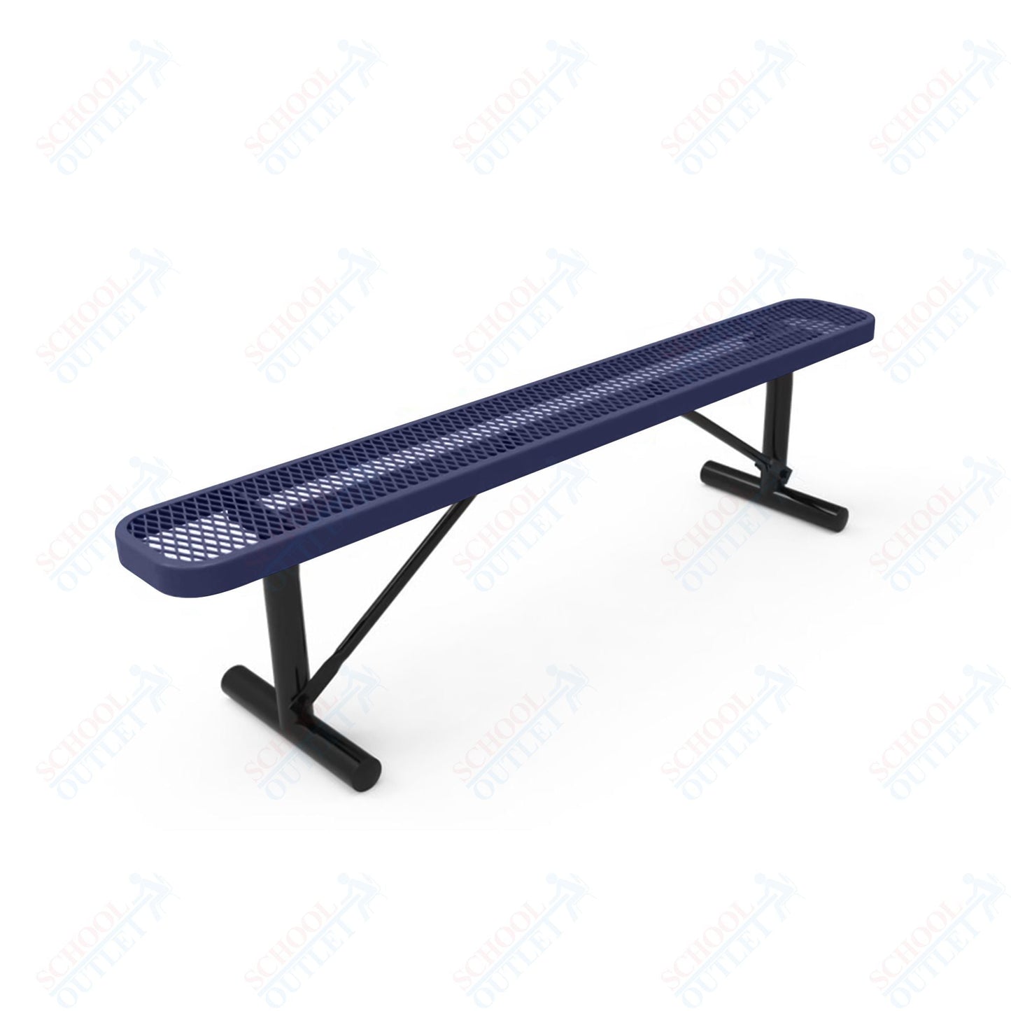 MyTcoat - Standard Portable Outdoor Bench with Back 6' L (MYT - BRT06 - 21) - SchoolOutlet