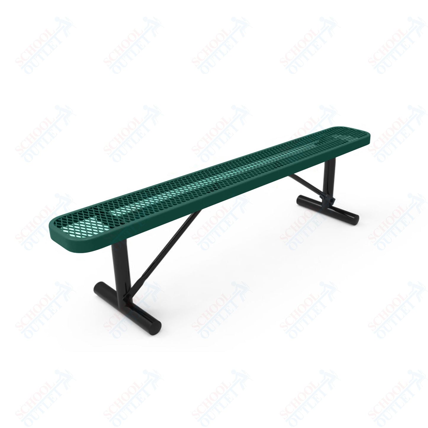 MyTcoat - Standard Portable Outdoor Bench with Back 6' L (MYT - BRT06 - 21) - SchoolOutlet