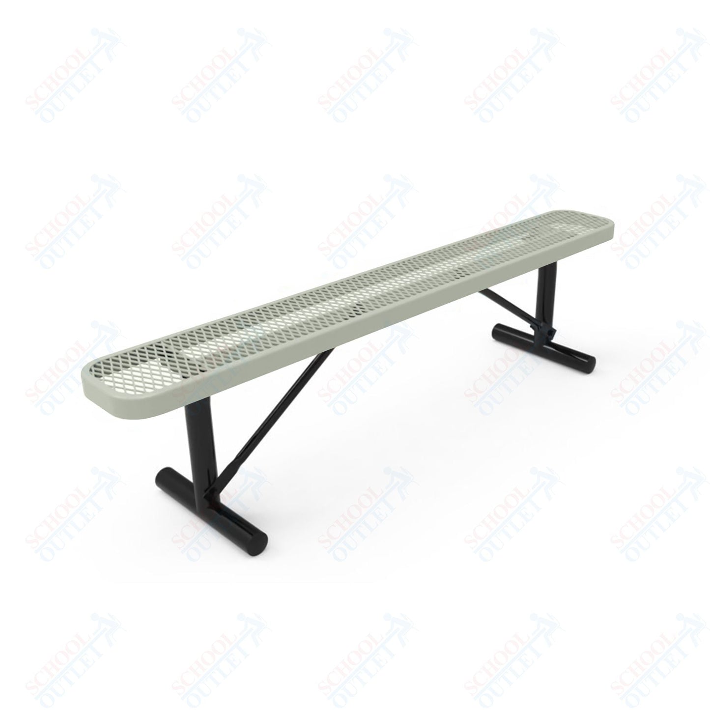 MyTcoat - Standard Portable Outdoor Bench with Back 6' L (MYT - BRT06 - 21) - SchoolOutlet