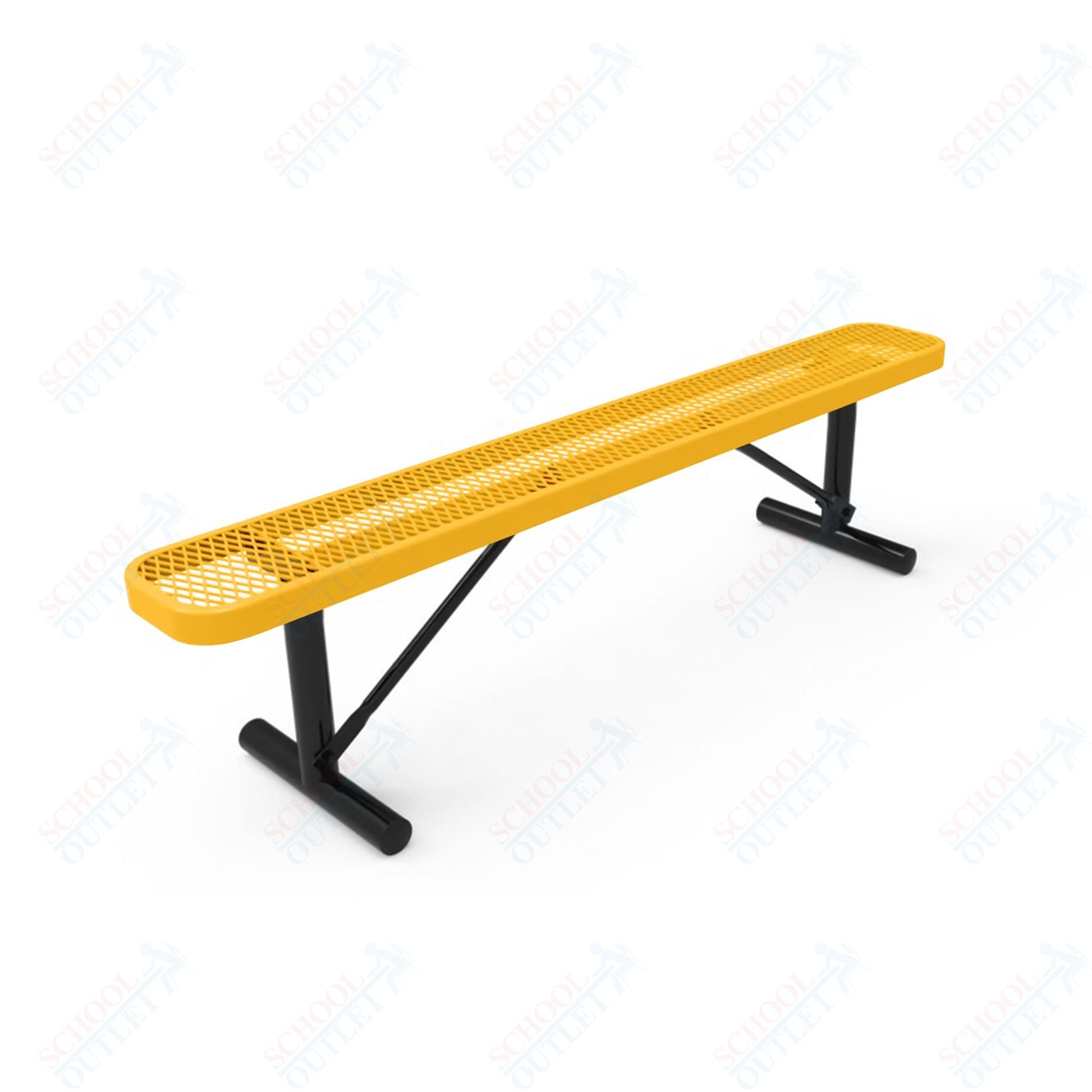 MyTcoat - Standard Portable Outdoor Bench with Back 6' L (MYT - BRT06 - 21) - SchoolOutlet