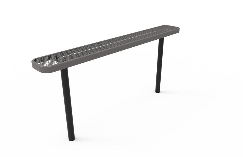 MyTcoat - Standard Outdoor Bench with Back - Inground Mount 6' L (MYT-BRT06-22) - SchoolOutlet