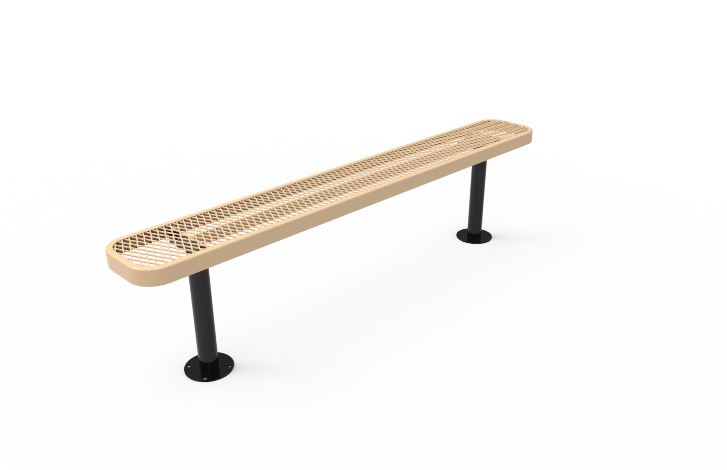 MyTcoat - Standard Outdoor Bench with Back - Surface Mount 6' L (MYT-BRT06-23) - SchoolOutlet