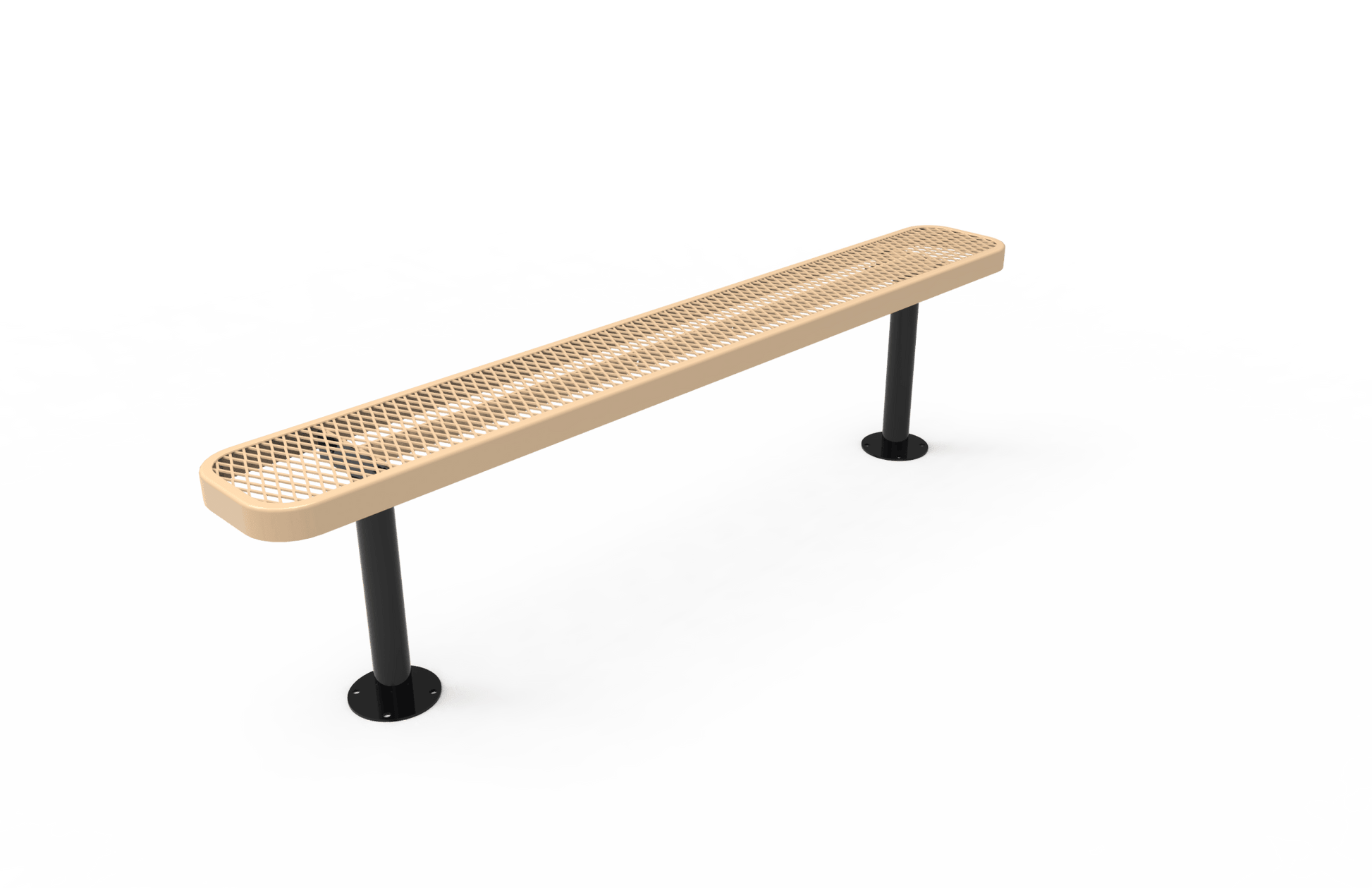 MyTcoat - Standard Outdoor Bench with Back - Surface Mount 6' L (MYT-BRT06-23) - SchoolOutlet
