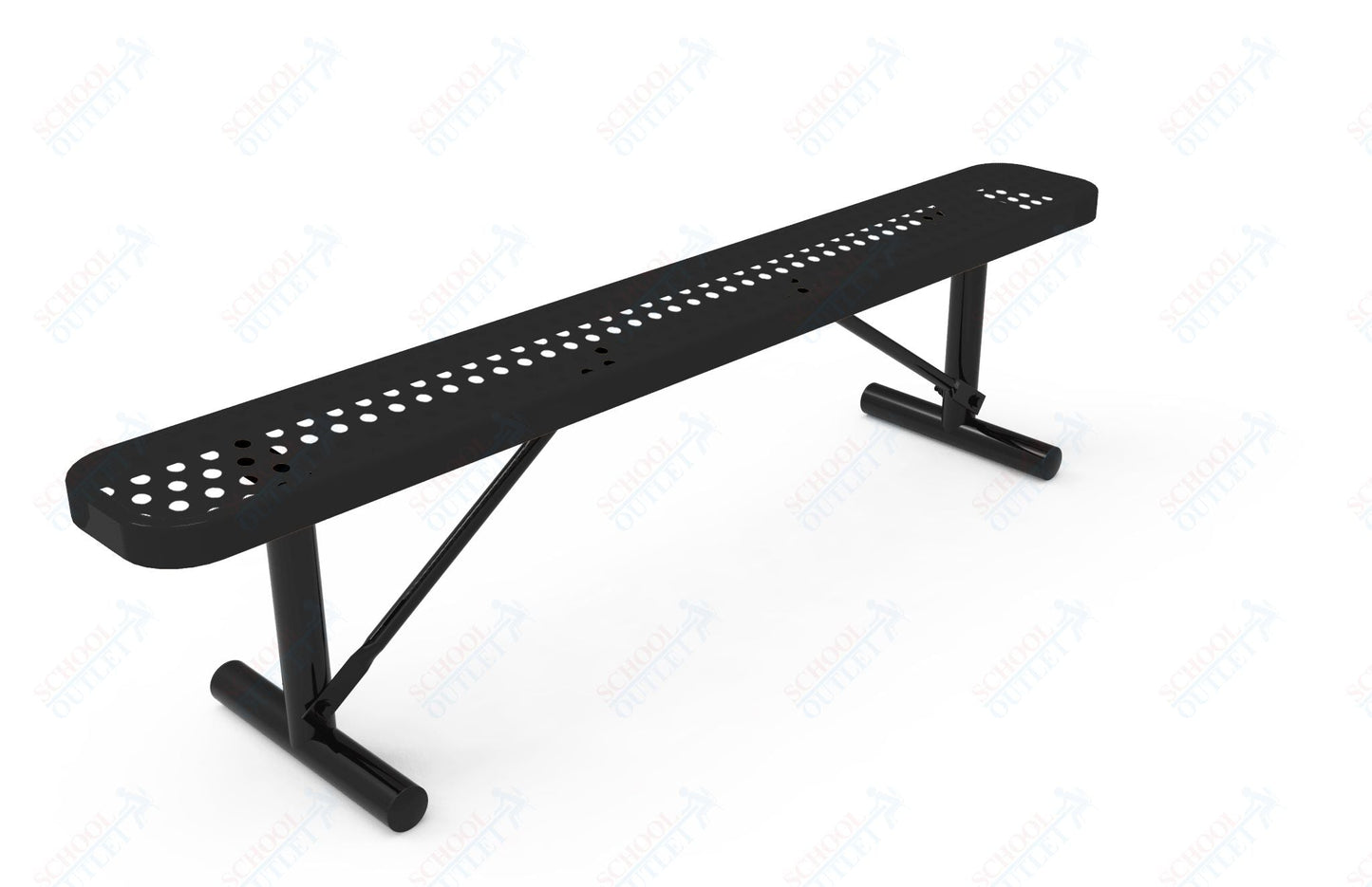 MyTcoat - Standard Portable Outdoor Bench with Back 6' L (MYT - BRT06 - 21) - SchoolOutlet