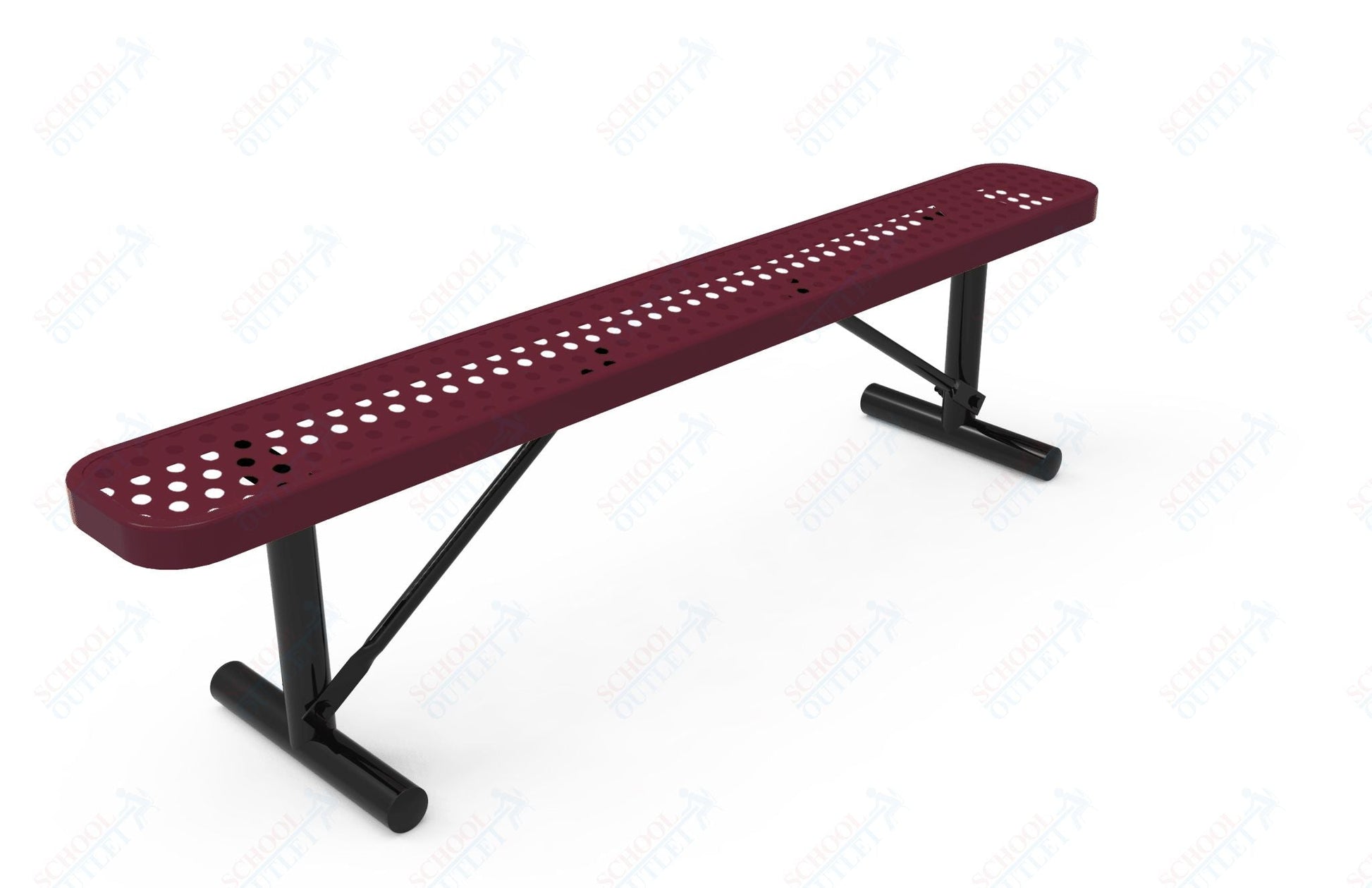 MyTcoat - Standard Portable Outdoor Bench with Back 6' L (MYT - BRT06 - 21) - SchoolOutlet