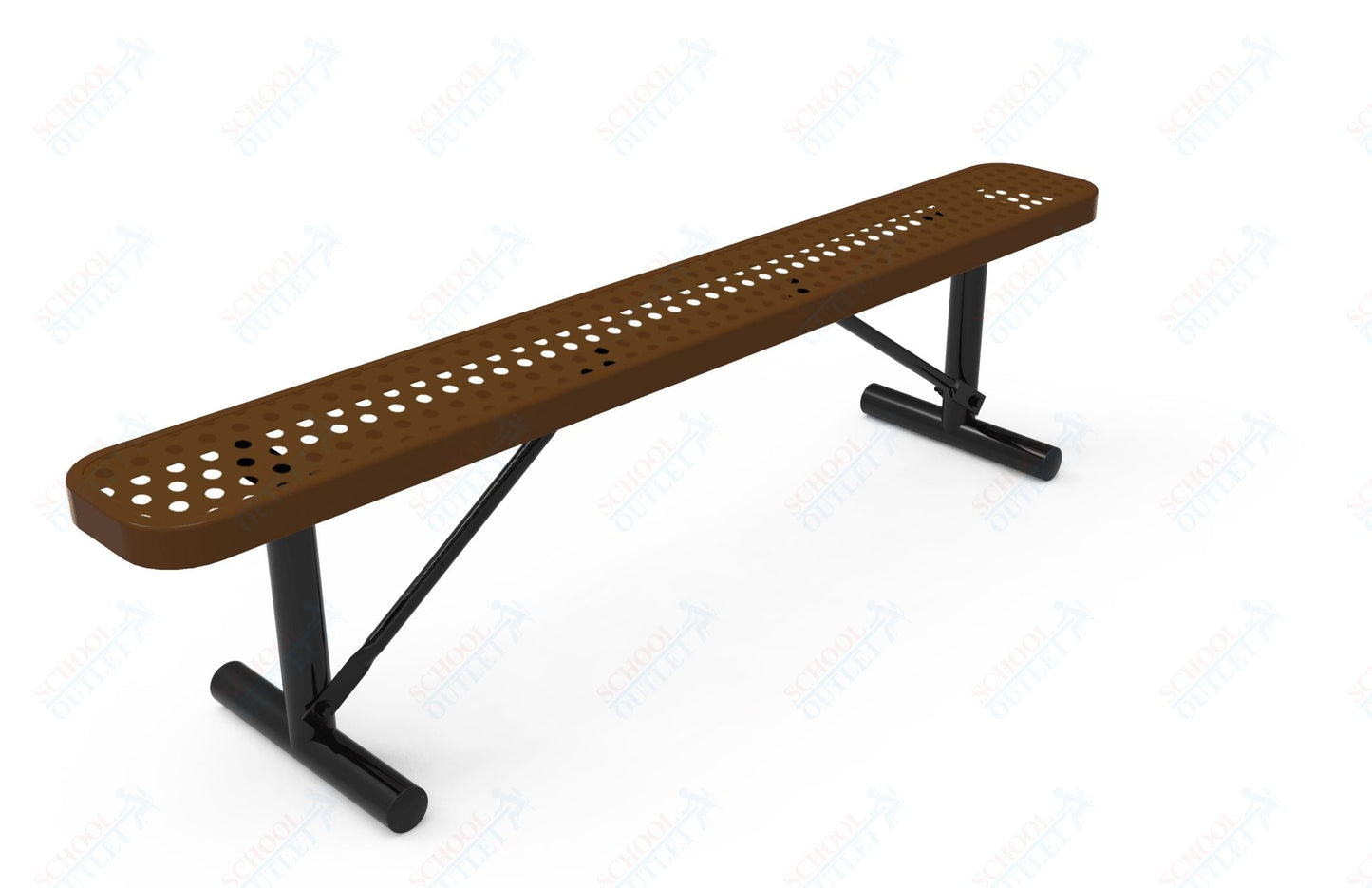 MyTcoat - Standard Portable Outdoor Bench with Back 6' L (MYT - BRT06 - 21) - SchoolOutlet