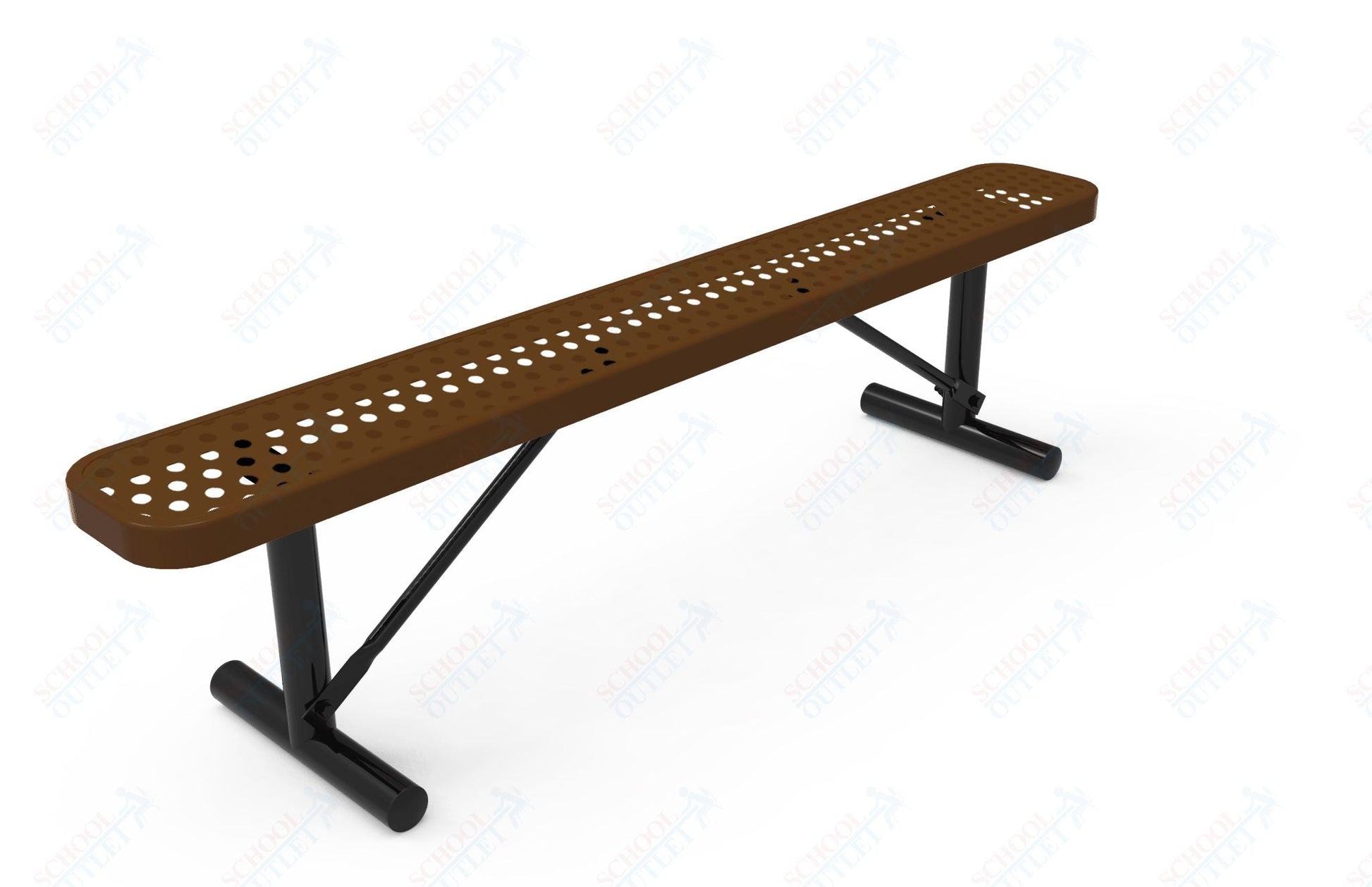 MyTcoat - Standard Portable Outdoor Bench with Back 6' L (MYT - BRT06 - 21) - SchoolOutlet