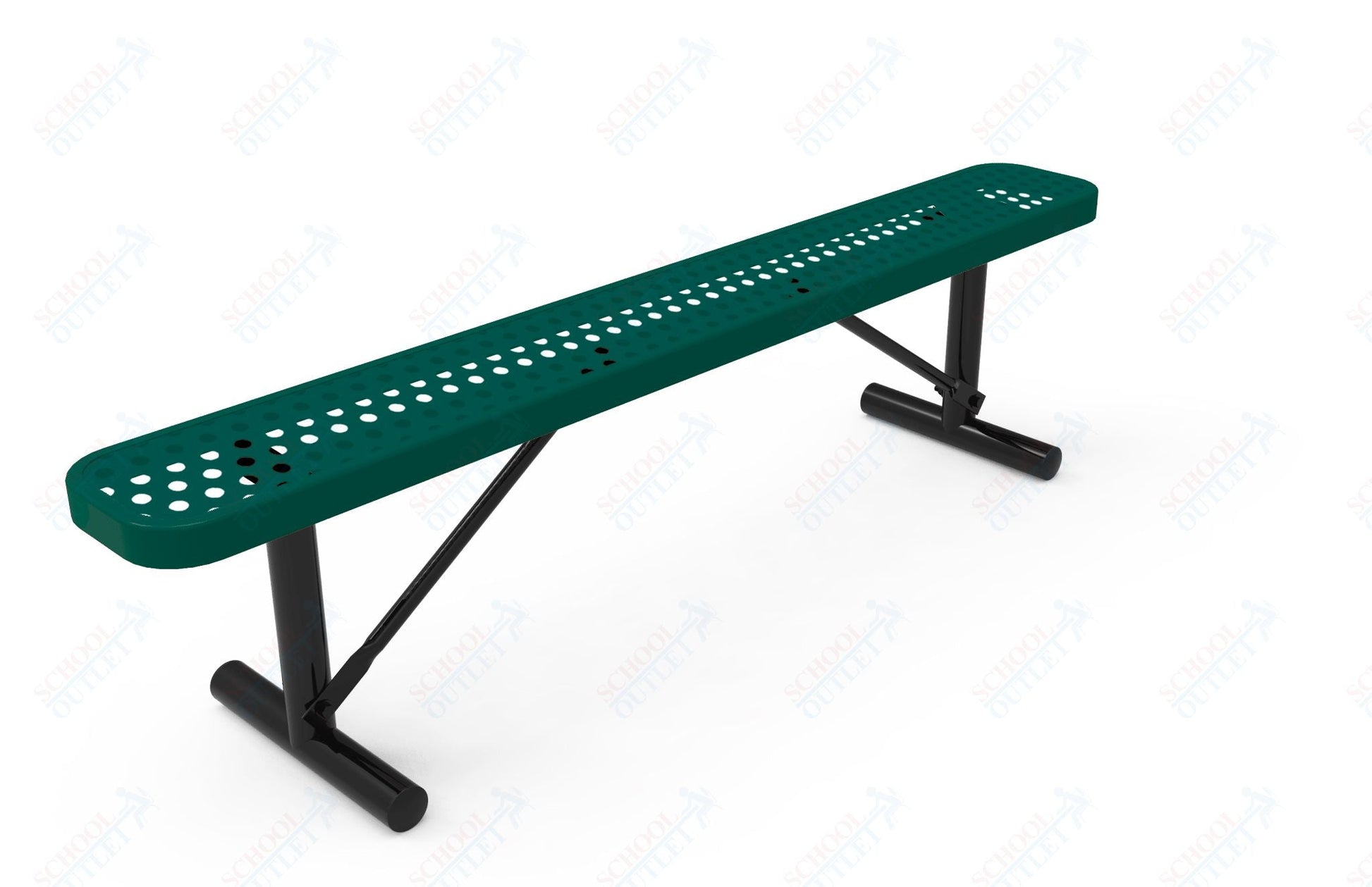 MyTcoat - Standard Portable Outdoor Bench with Back 6' L (MYT - BRT06 - 21) - SchoolOutlet