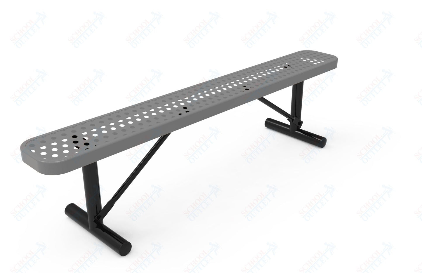 MyTcoat - Standard Portable Outdoor Bench with Back 6' L (MYT - BRT06 - 21) - SchoolOutlet