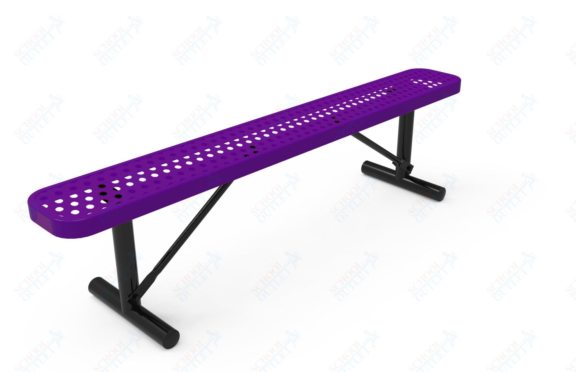 MyTcoat - Standard Portable Outdoor Bench with Back 6' L (MYT - BRT06 - 21) - SchoolOutlet