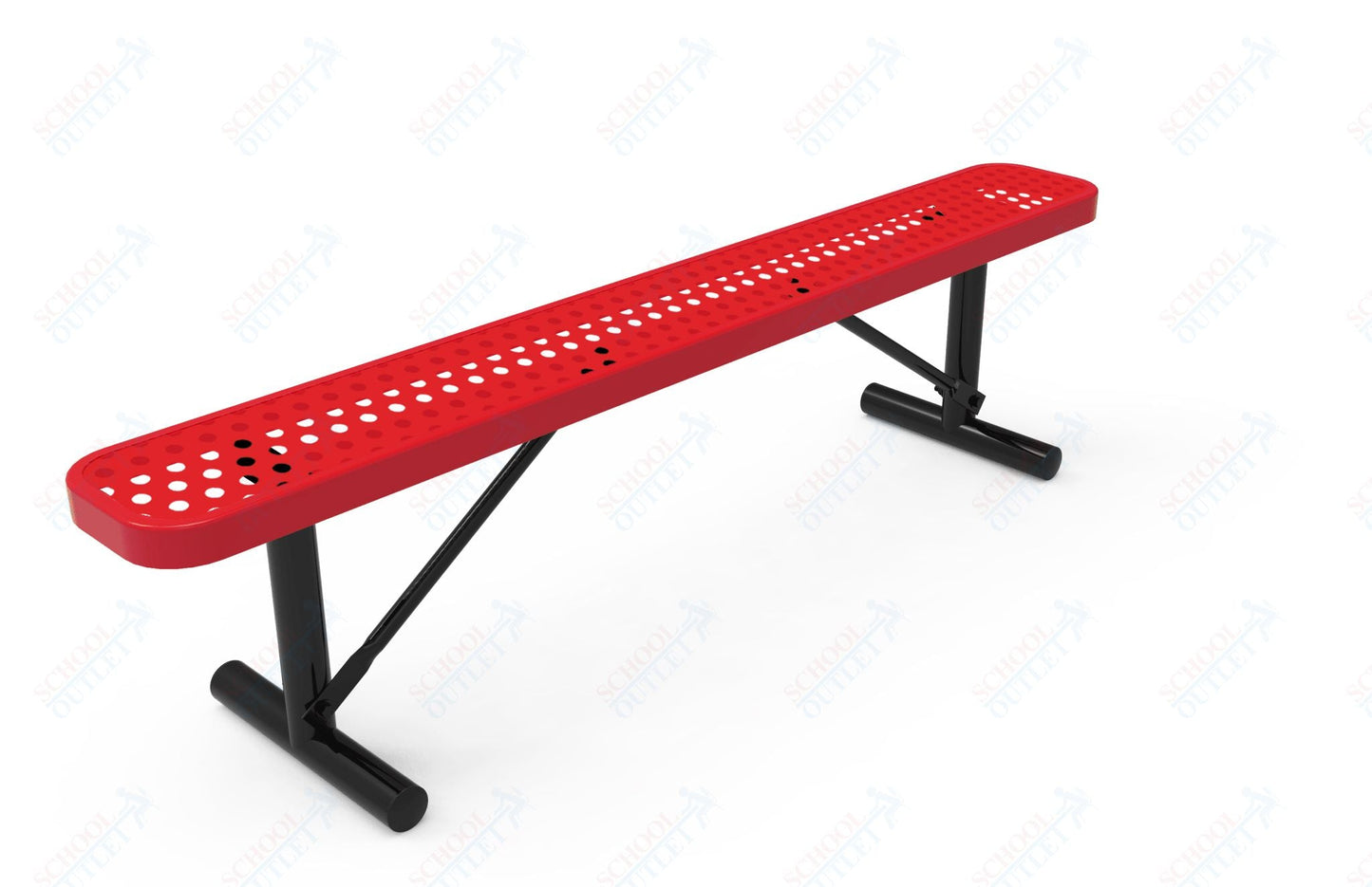 MyTcoat - Standard Portable Outdoor Bench with Back 6' L (MYT - BRT06 - 21) - SchoolOutlet