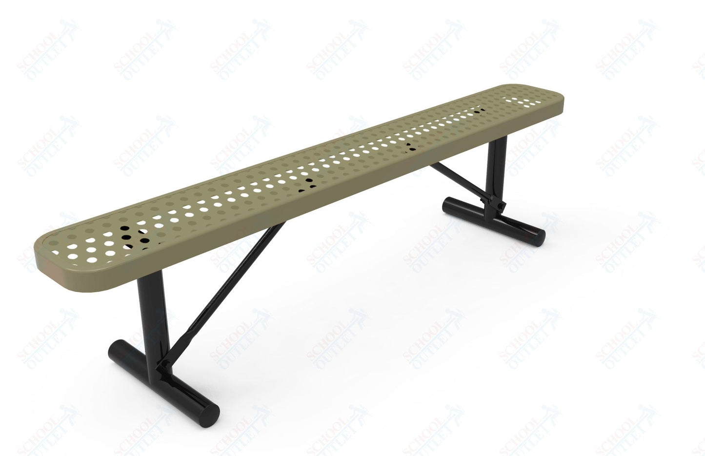 MyTcoat - Standard Portable Outdoor Bench with Back 6' L (MYT - BRT06 - 21) - SchoolOutlet
